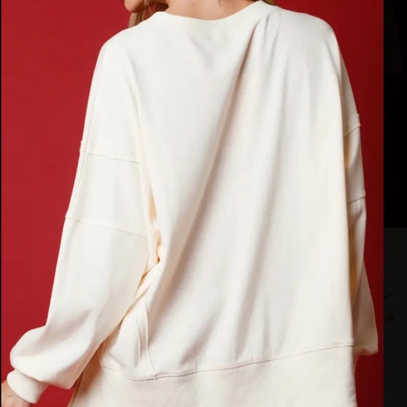 Christmas Sequin Holiday Lights Oversized Top - Picture 4 of 13